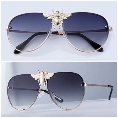 gucci aviator sunglasses with bee|gucci bee sunglasses price.